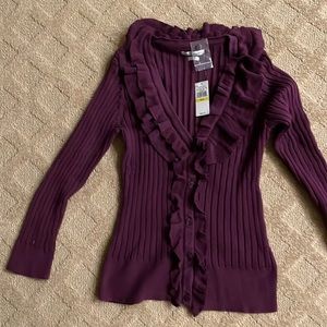 Van Heusen Sweater Burgundy Size Medium NWT
